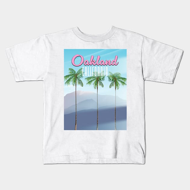 Oakland California Kids T-Shirt by nickemporium1